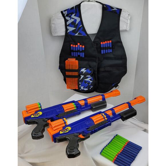Dart Zone Covert Ops Legend Fire Blaster Many Extra Darts And Tactical Vest - Picture 10 of 10